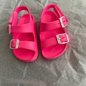 Pink baby sandals